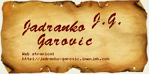 Jadranko Garović vizit kartica